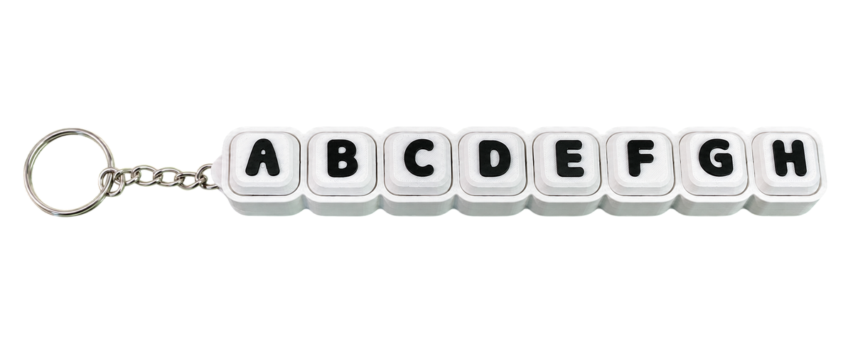 Custom 3D Printed Name Clicker Keychain