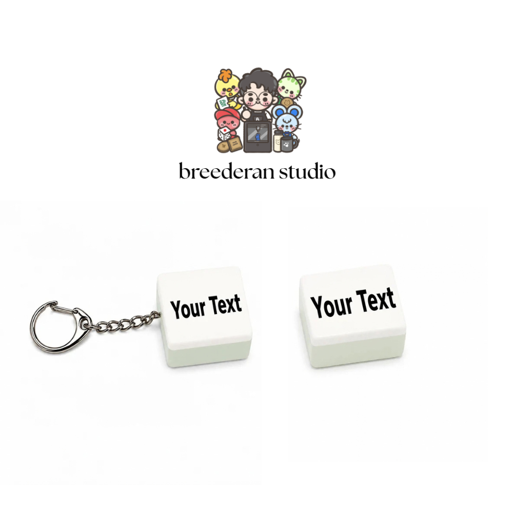 Personalize Engraved Tile Keychain