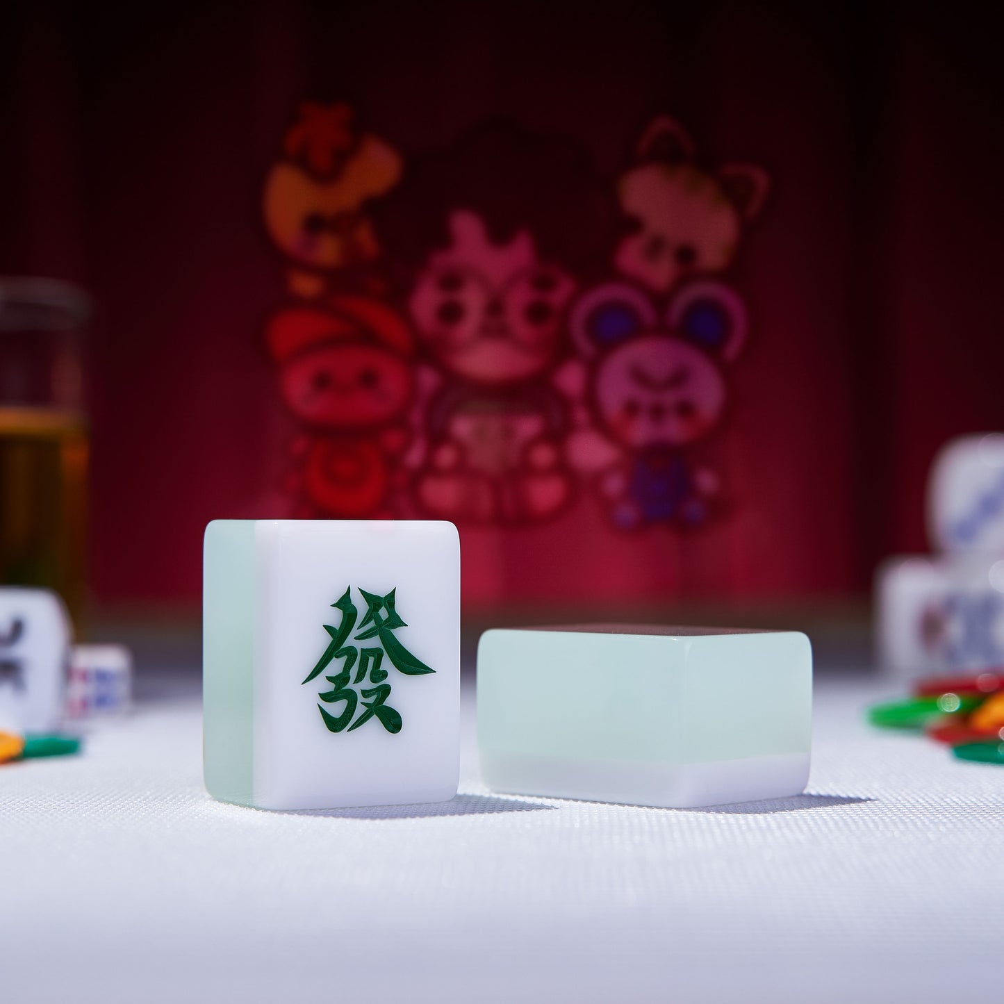 Mahjong Tiles - Clear Jasmine