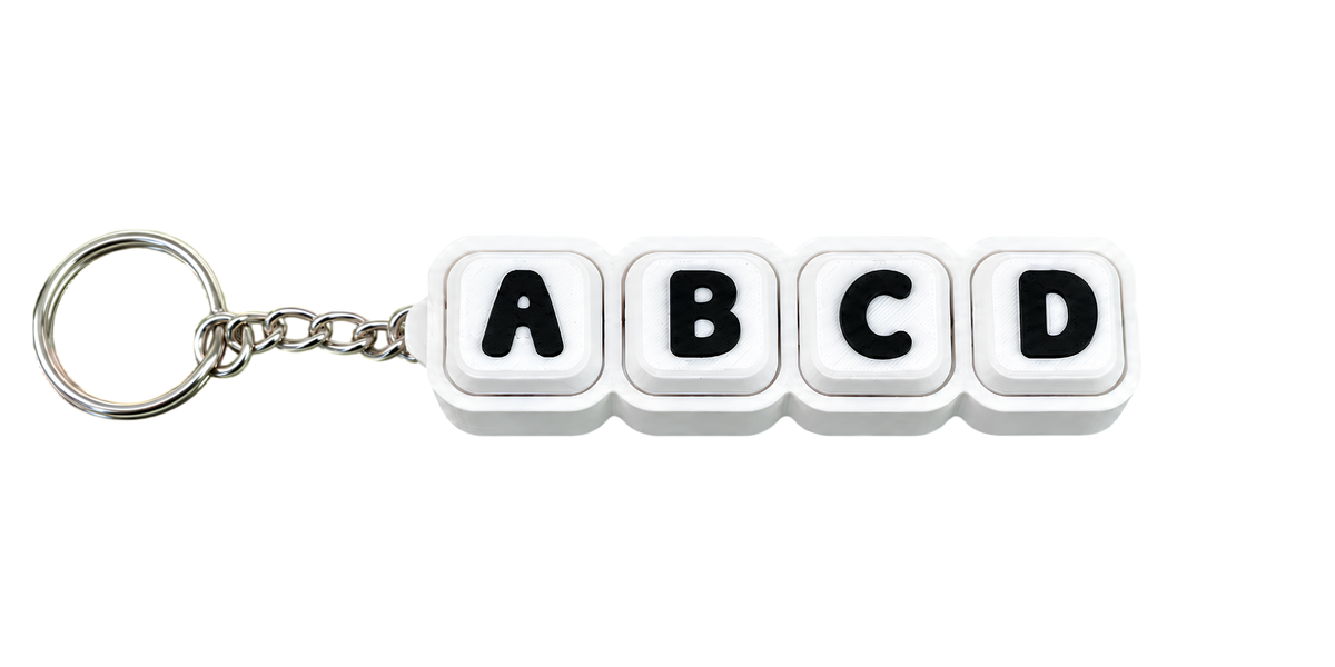 Custom 3D Printed Name Clicker Keychain
