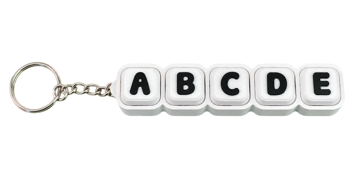 Custom 3D Printed Name Clicker Keychain