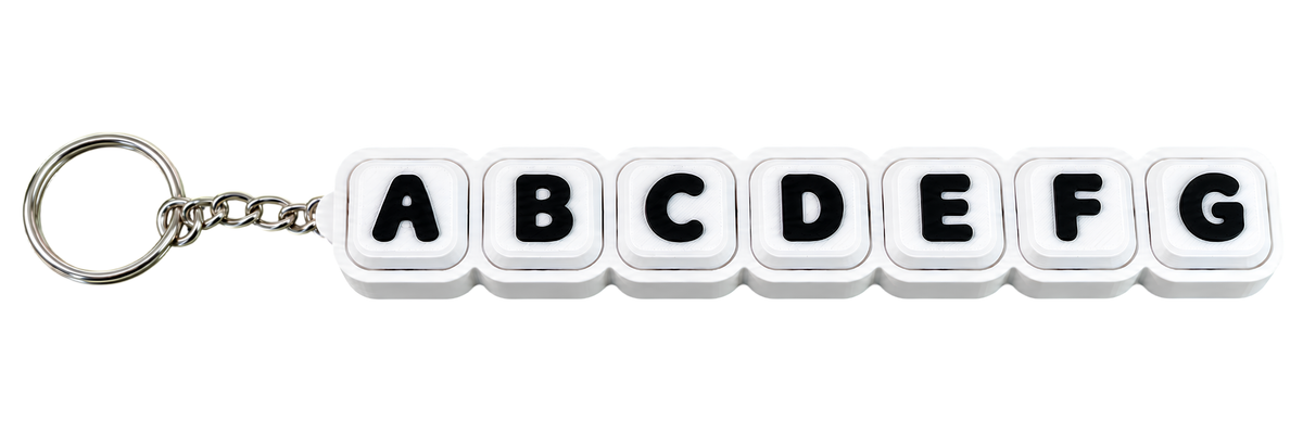 Custom 3D Printed Name Clicker Keychain